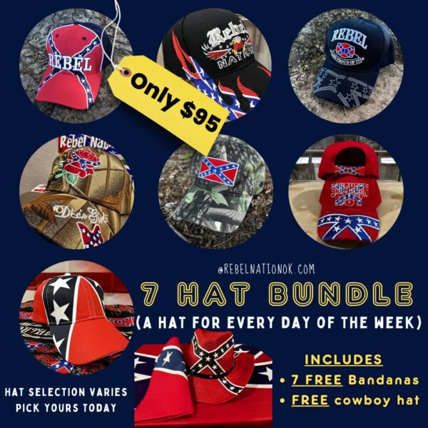 Rebel Nation Ultimate Southern Confederate Hat Bundle