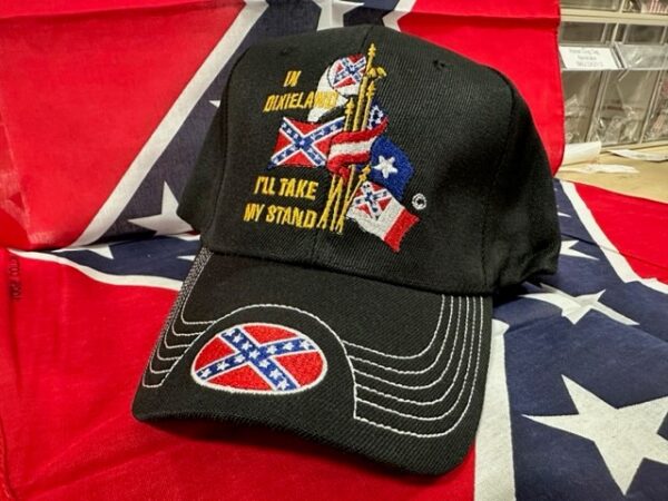 Rebel Flag Black Dixieland Cap
