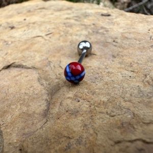 Confederate Flag Reversible Barbell Ring