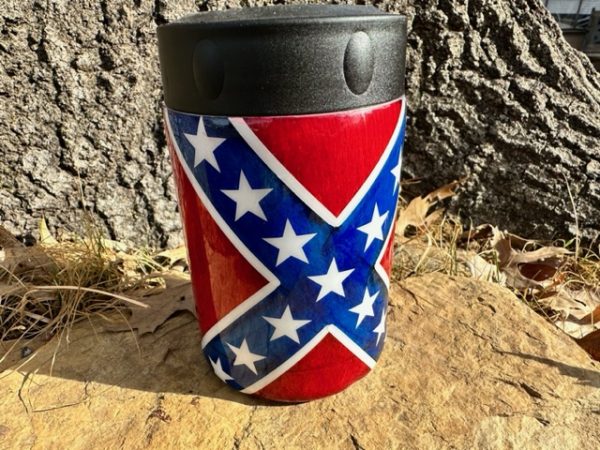 Confederate Flag Metal Can Cooler