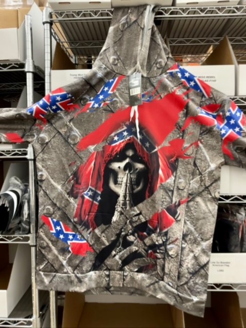 Confederate Flag Camo Skull Hoodie