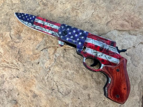 USA Pistol Spring Assisted Knife
