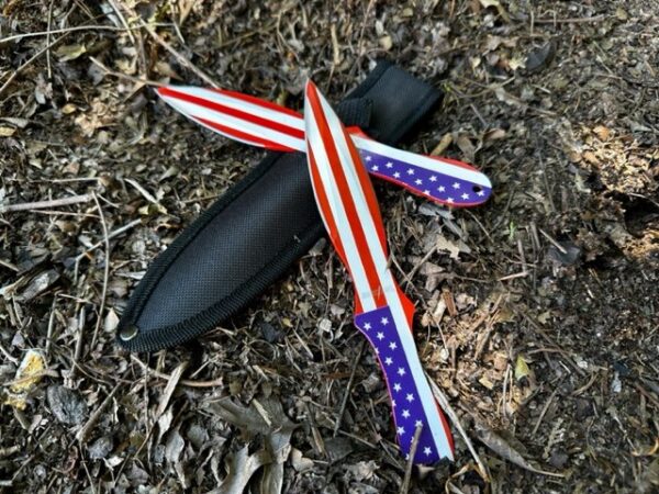 American Flag Throwing Knives