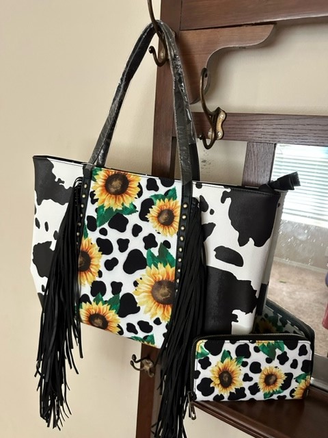 Sunflower Tote Bag With Matching Wallet