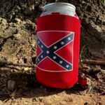 Confederate Flag Can Koozie (Red)