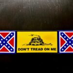 Confederate Gadsden Combo Sticker