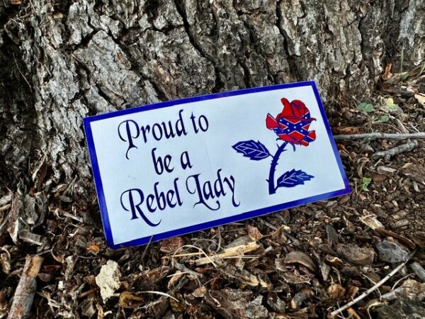 Proud Rebel Lady Rose Confederate Sticker