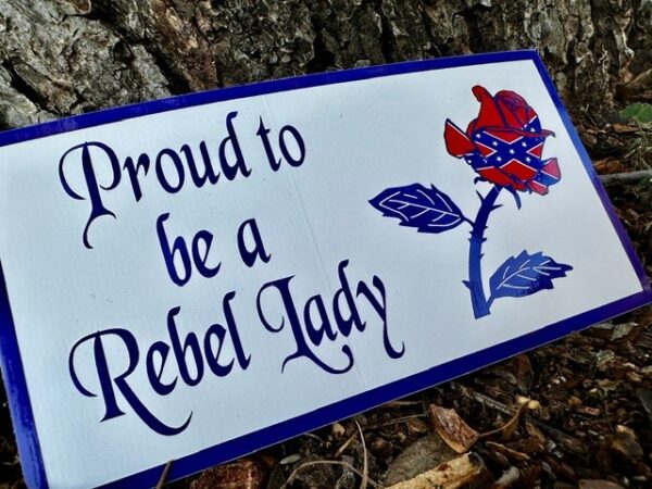 Proud Rebel Lady Rose Confederate Sticker