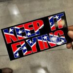 Keep It Flying Black Confederate Sticker