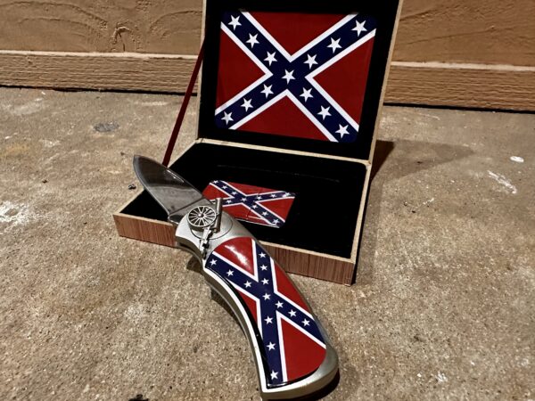 Confederate Rebel Flag Knife & Lighter Gift Set