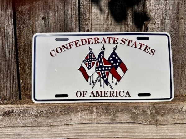 Confederate Flag License Plate Tags