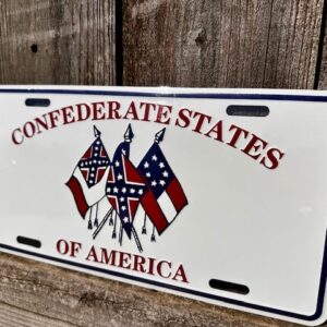 Confederate Flag License Plate Tags