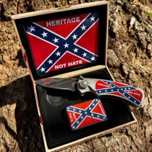 Confederate Rebel Flag Knife & Lighter Gift Sets