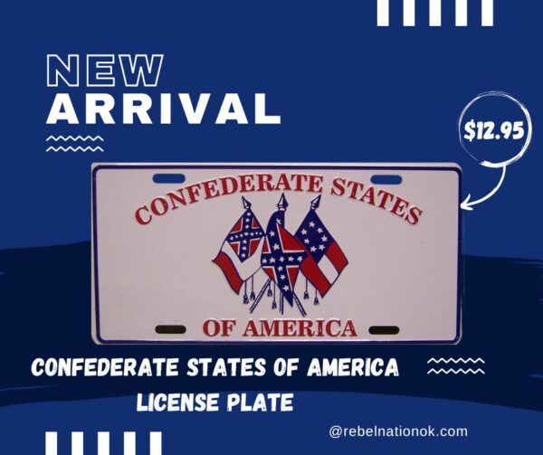 Confederate Flag LIcense Plate Tags