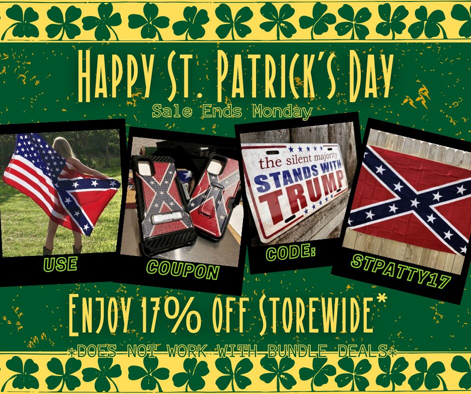 St. Patrick's Day Confederate Flag Sale