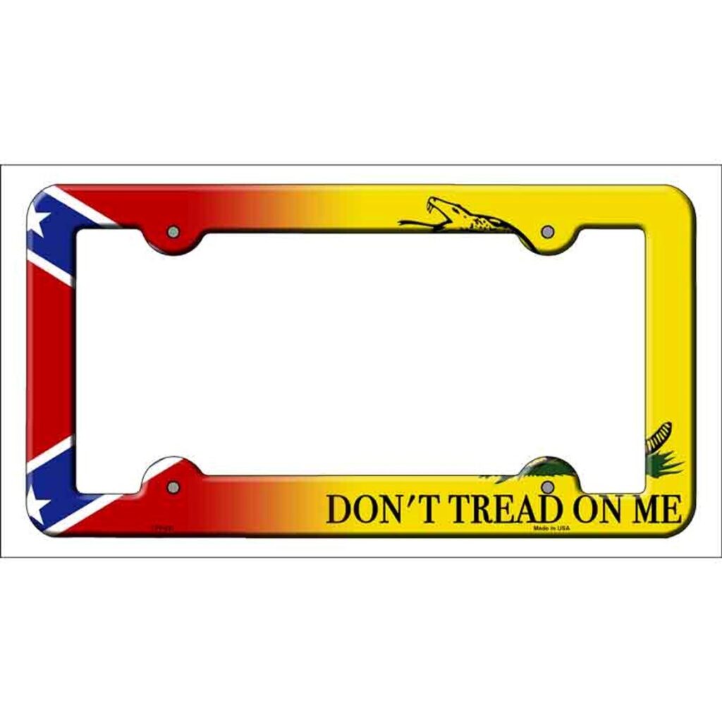 Confederate Don't Tread On Me License Plate Frames