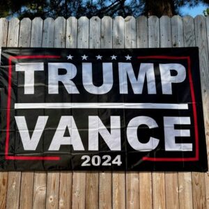 2024 Trump and Vance Black Flag