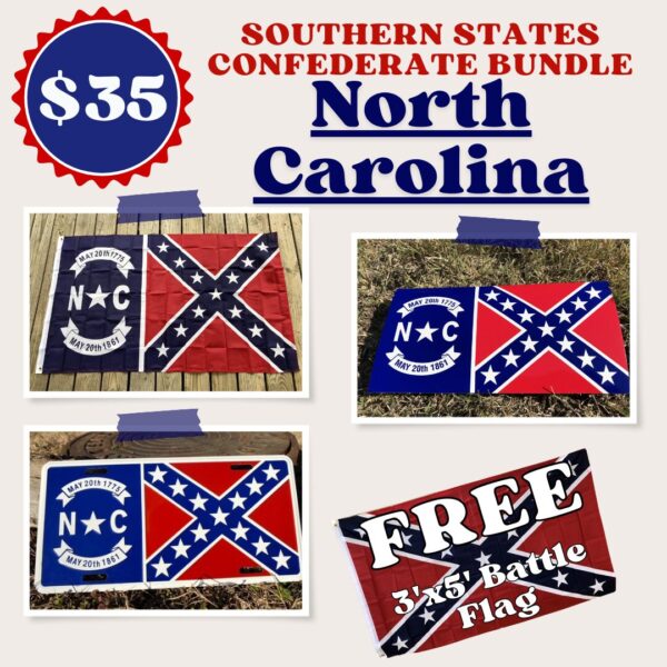 Southern States Confederate North Carolina Bundle