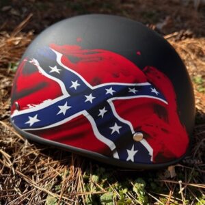 Confederate Flag Motorcycle Helmet Matte