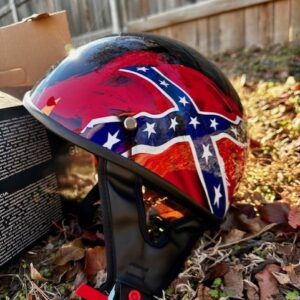 Confederate Flag Motorcycle Helmet