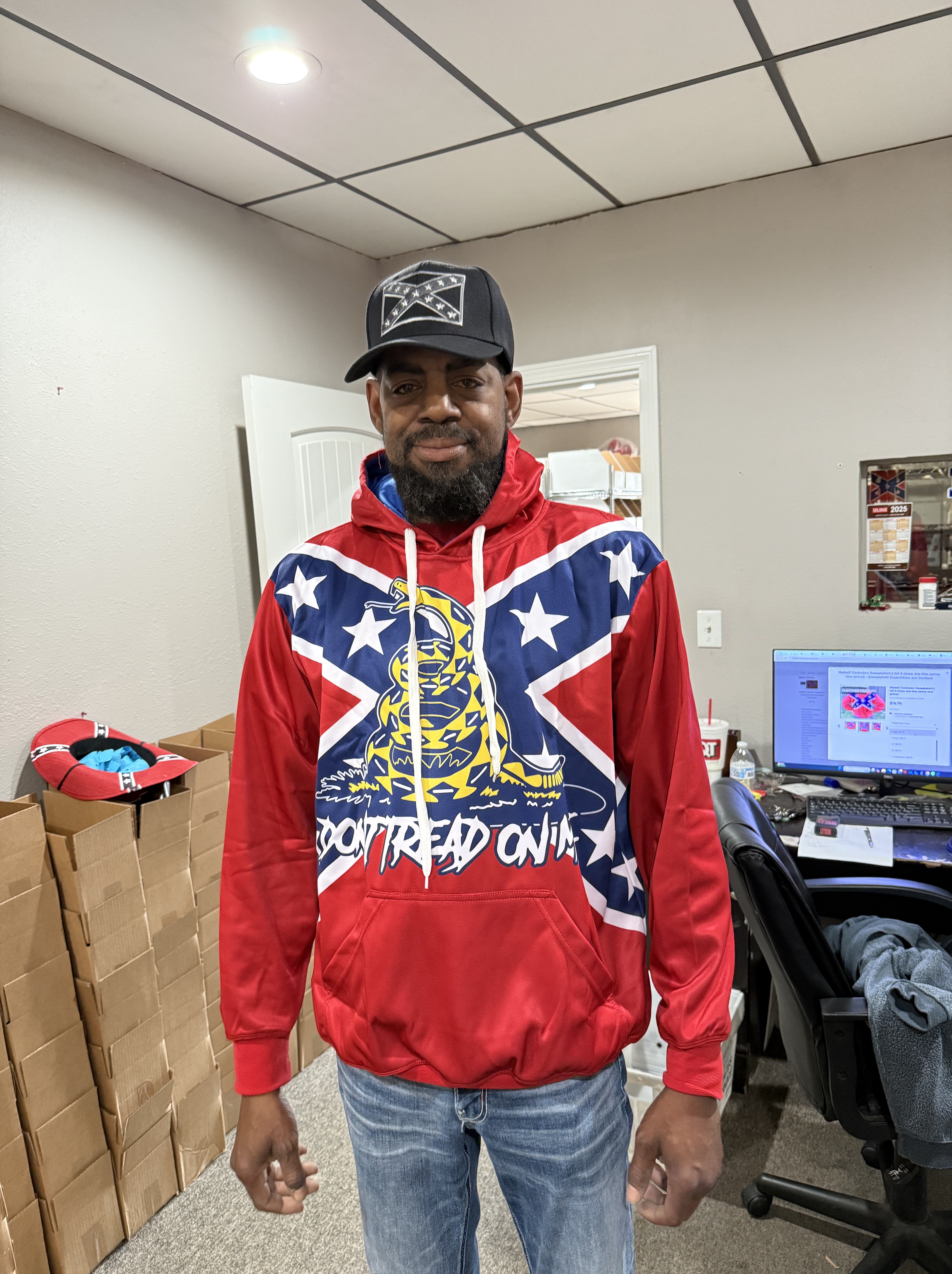 Confederate Don't Tread On Me Hoodie