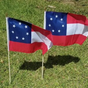 12x18 1st National stick flags on 30 inch staff Confederate flags bulk Rebel Nation