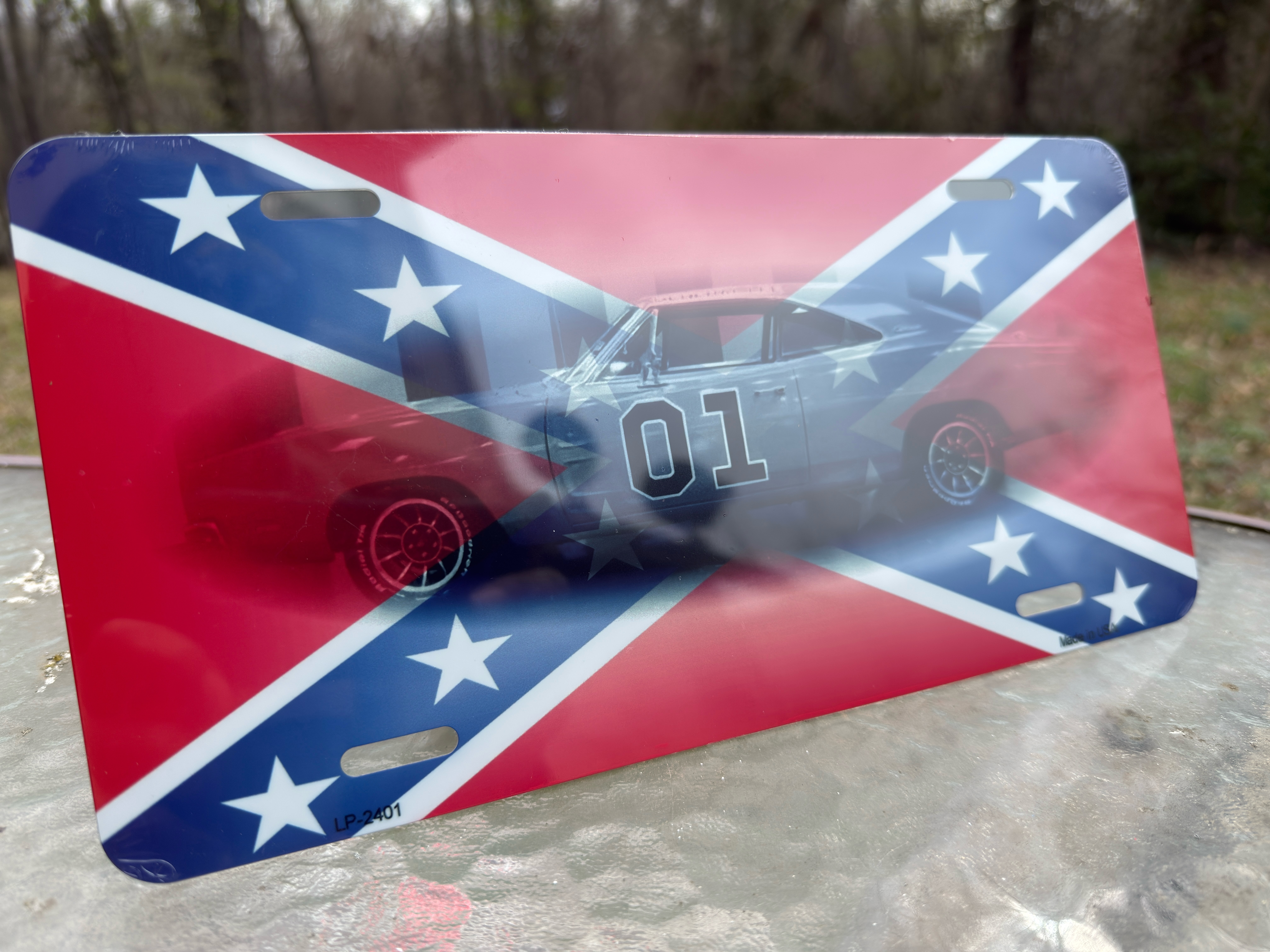 Confederate General Lee 01 license plate aluminum 12x6 Southern car tag Rebel Nation
